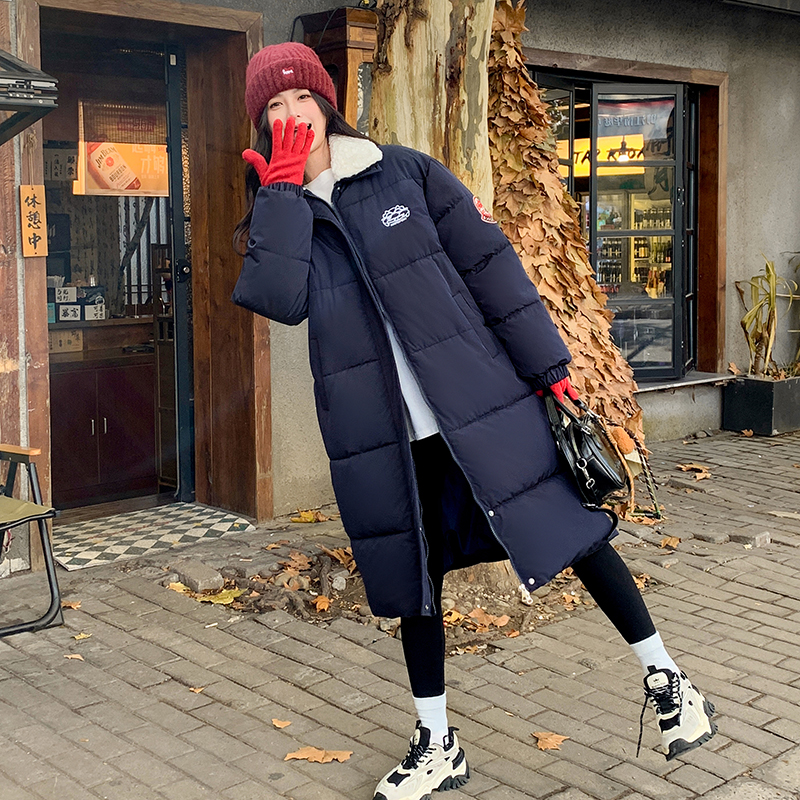【爆款现货】冬季加厚休闲宽松中长款棉服外套1C128-A67-P135k195
