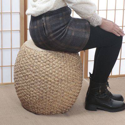 藤编家用凳子换鞋凳客厅沙发圆坐墩实木茶几矮板,居家布艺,蒲团,淘宝优惠券,粉丝福利购,淘宝优惠卷