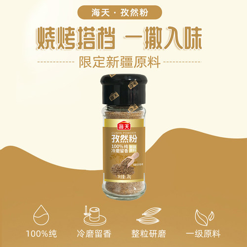 海天孜然粉30g家用瓶装牛排炸串西餐烧烤椒盐香辛撒料调味粉组合