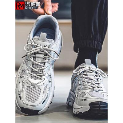 洛德蒙老爹鞋男鞋2025年夏季透气厚底增高男士休闲运动网面男潮鞋