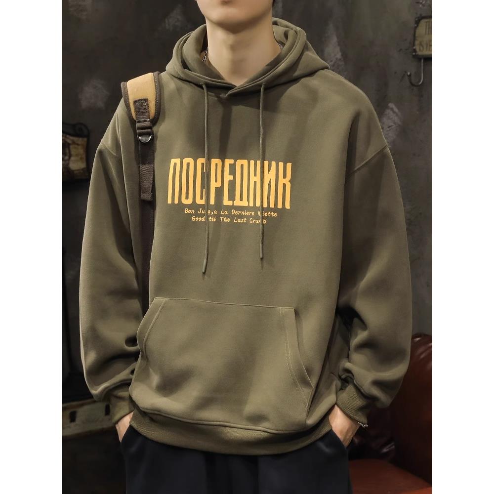 it Afternnaths潮牌美式重磅连帽卫衣男春秋宽松上衣长袖T恤外套