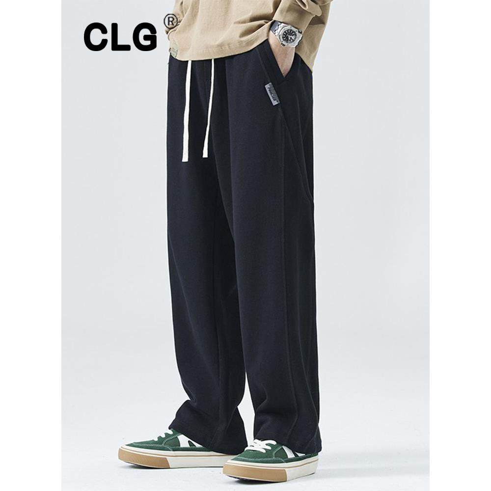 香港潮牌秋冬垂感针织卫裤男直筒宽松加绒运动长裤阔腿美式休闲裤,男装,卫裤,淘宝优惠券,粉丝福利购,淘宝优惠卷