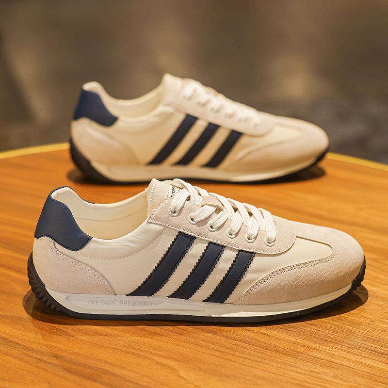 阿甘男鞋夏季透气2025新款真皮旅游运动休闲板鞋男士老爹跑步潮鞋