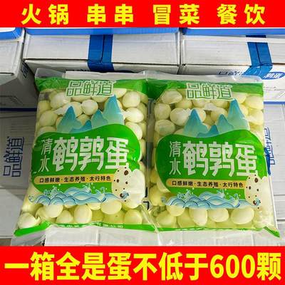 去壳鹌鹑蛋商用600颗一整箱清水白蛋火锅麻辣烫串串冒菜食材实惠