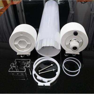 厂家直销条形三防灯外壳套件 圆管支架灯PC双色灯管 挤出PCI P66