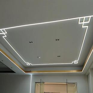 免开槽免吊顶明装极简超薄氛围灯led线条灯无主灯照明设计客厅灯