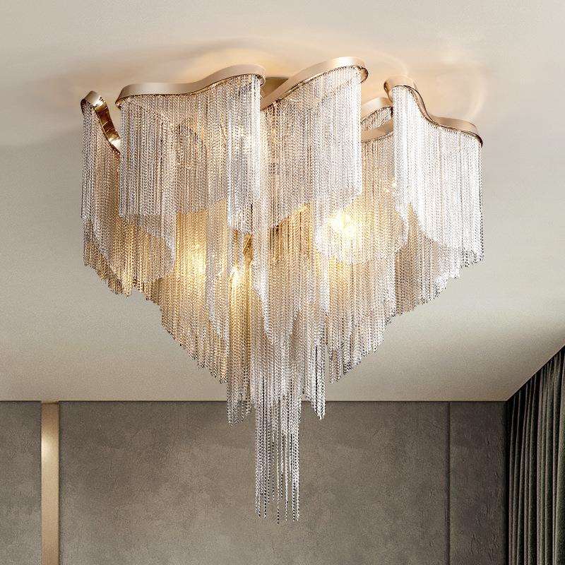 艺术灯 流苏吸顶灯 法式现代卧室客厅轻奢设计师感新款个性大气