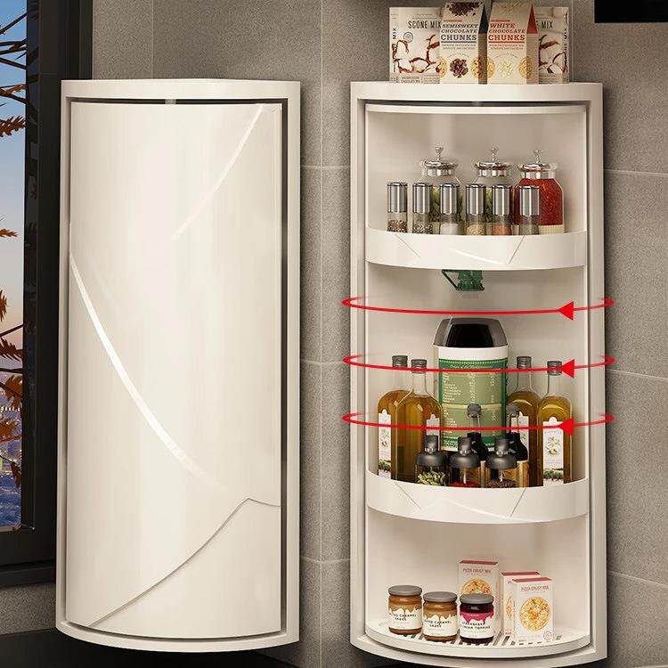 厨房置物架调料调味品专用储物转角柜台面星挂三角旋转收纳架神器