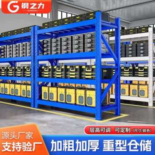 加厚重型仓储货架五金库房储物架可调节多层置物架快递站展示架子