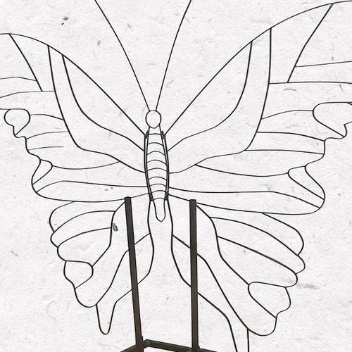 铁艺蝴蝶美陈布景道具婚礼布置摄影网红打卡手工仿真立体蝴蝶摆件