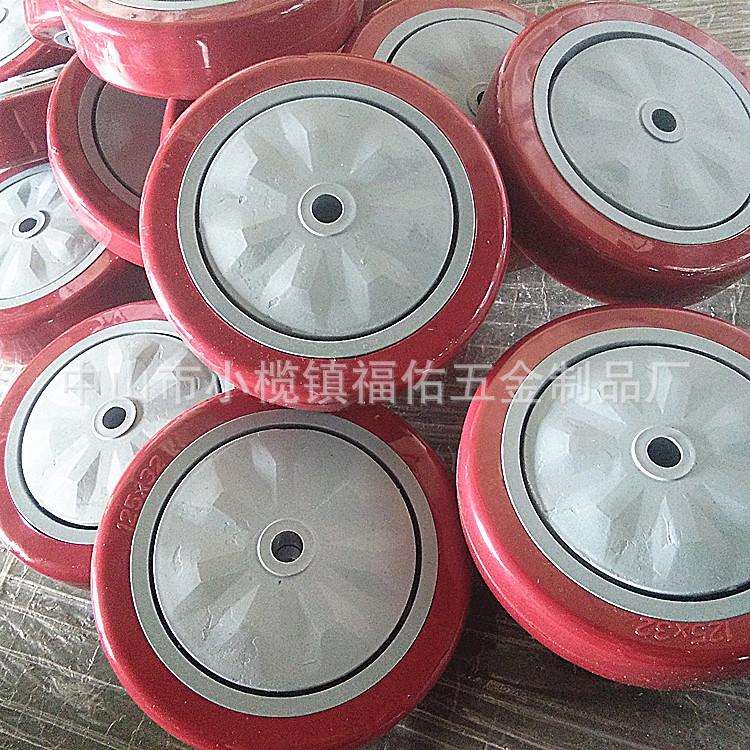 3寸烤箱单轮片4寸脚轮推车轮尼龙烤瓷货架轮5寸工业轱辘TPR单轮片