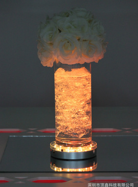 遥控LED冰桶灯盘 15CM水晶灯座 花瓶LED灯座 LED工艺品灯座