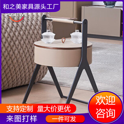 客厅家具意式极简创意可拎提篮边几设计师茶几双层高端别墅边角几