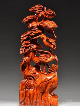 高档黑木雕刻年年有厅余工根雕红木家居客檀玄关摆件装饰艺品乔迁