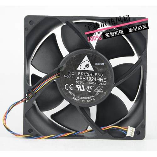 台达AFB1224HHE12厘米风机 12038/24V 电流0.45A双滚珠轴承风扇