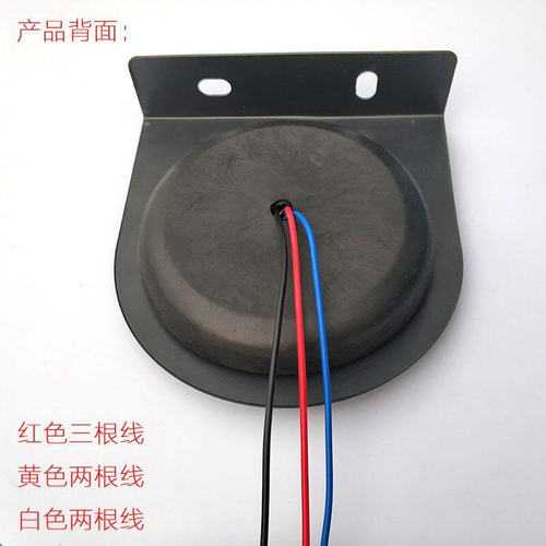 24V挂车货车尾灯中集单灯转向倒车LED后尾灯圆形橡皮尾灯带架铁架