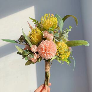 M137手札花束ins仿真花 假花婚礼跨境货源客厅餐桌摆设