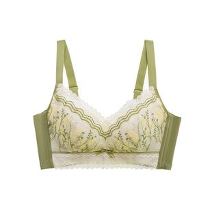 春夏新款无钢圈文胸薄款聚拢收副乳调整型舒适性感无痕内衣