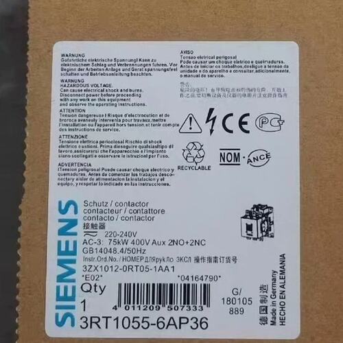 议价接触器3RT1055-6AF363RT1055-6AP363RT1056-6AF36