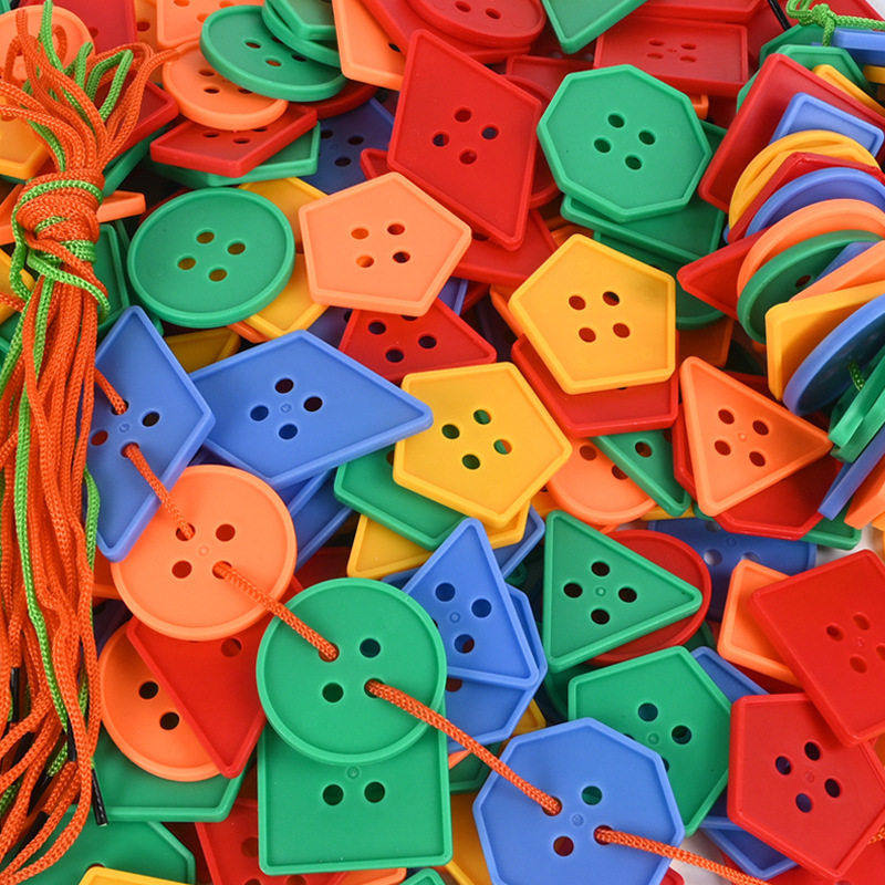 儿童益智玩具几何串珠积木手工diy蒙氏早教教具小学生爆火玩具
