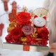 摇手转运永生鲜花玫瑰招财猫摆件乔迁新居开业家用新年女神节礼物