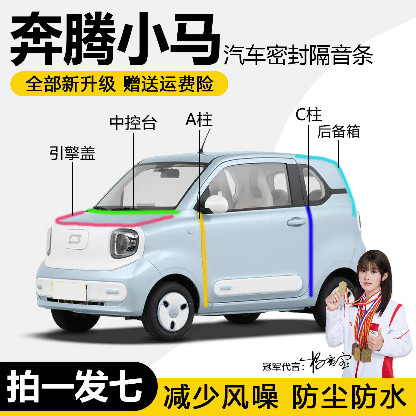 奔腾小马专用全车密封条防尘防水