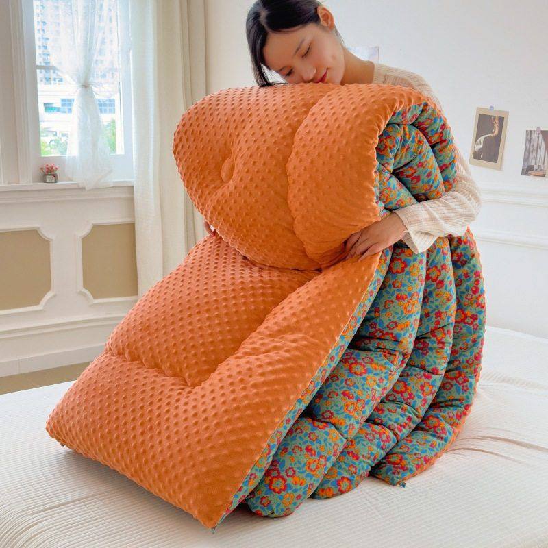 2024新款双层纱豆豆绒被秋冬被子家用学生宿舍被芯南通家纺通,床上用品,化纤被,淘宝优惠券,粉丝福利购,淘宝优惠卷