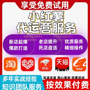 小红薯代运营网店推广笔记人群流量打造产品运营内容营销账号陪跑
