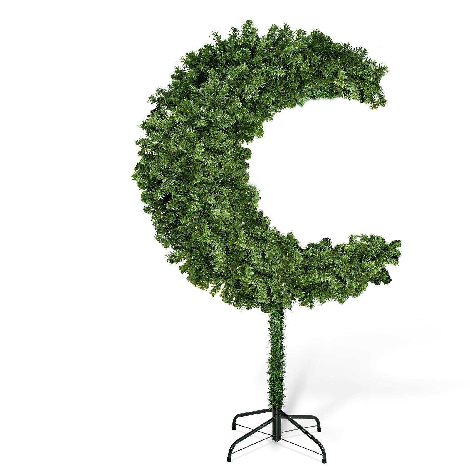 跨境新款圣诞节装饰1.8米茜草月亮圣诞树 酒店商场橱窗摆件月亮树