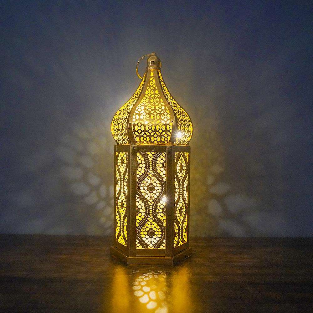 跨境电镀铁艺风灯镂空摩洛哥灯笼家居装饰摆件工艺品氛围道具铁制