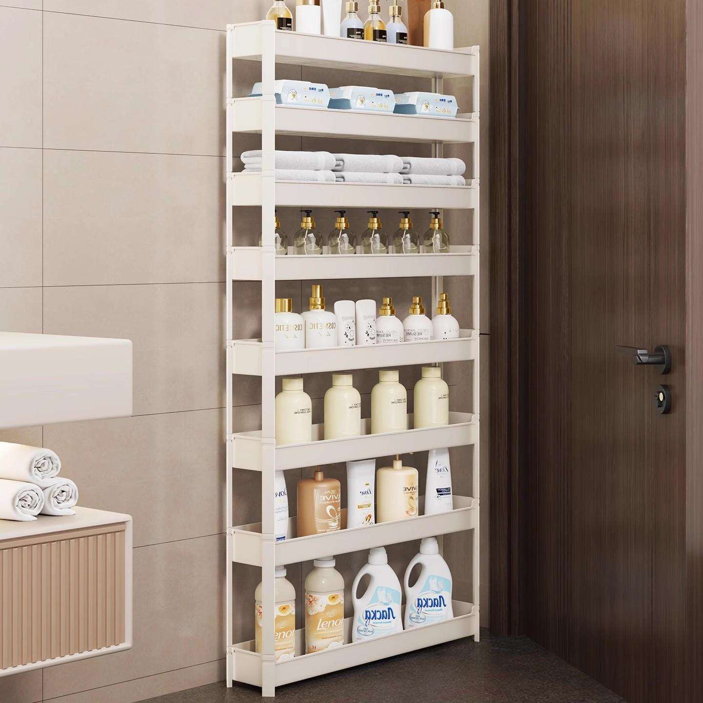 门后夹缝置物架卫生间缝隙浴室超窄款收纳柜极窄架子多功能整理架