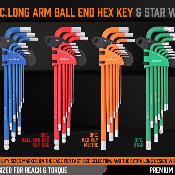 37件套彩色内六角圆头球头平头省力棒26.5*12*4 1750g 94262