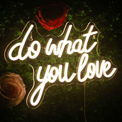 跨境亚马逊led霓虹灯do what you love英文字母墙壁装饰霓虹灯