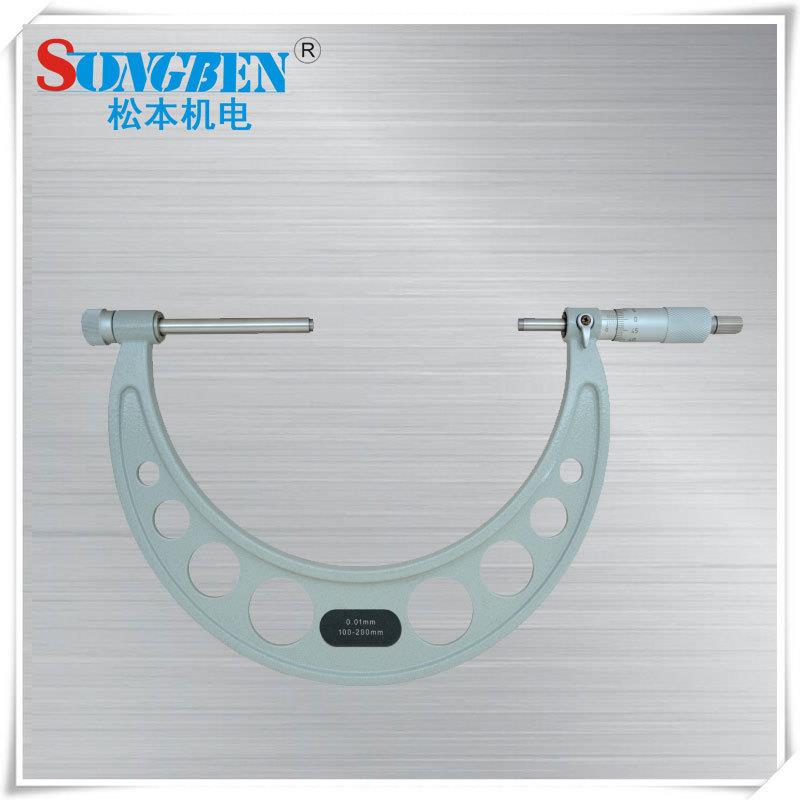 青量可换测砧机械外径千分尺100-200mm棘轮测力106-11-400