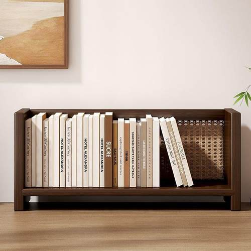 实木桌面书架多层置物架立式办公桌上的收纳整理小型简易储物