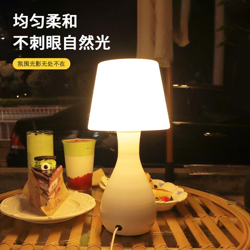 简约氛围装饰台灯高级感创意客厅小台灯便捷式卧室护眼小夜灯