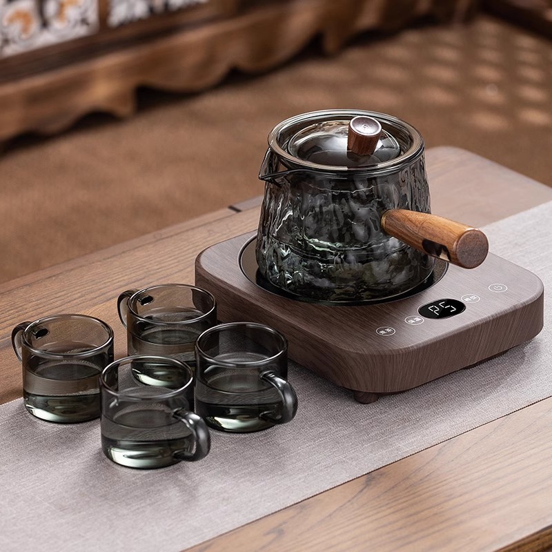 小青柑冲泡煮茶器耐q高温玻璃侧把壶茶具套装电陶炉煮茶炉