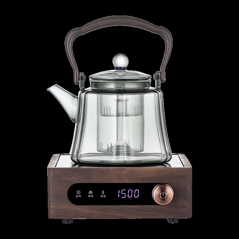 2024新款煮茶壶l玻璃蒸茶器套装茶具加厚泡茶养生烧水壶家用电陶