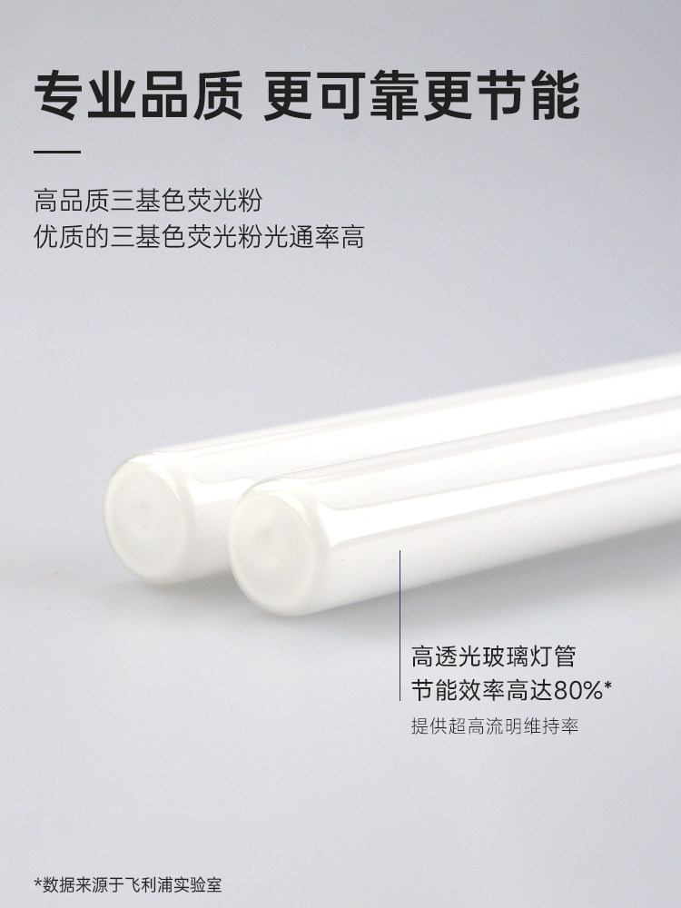 ?平四针h型灯管三基色36w老式荧光吸顶灯55w台灯长条家用1