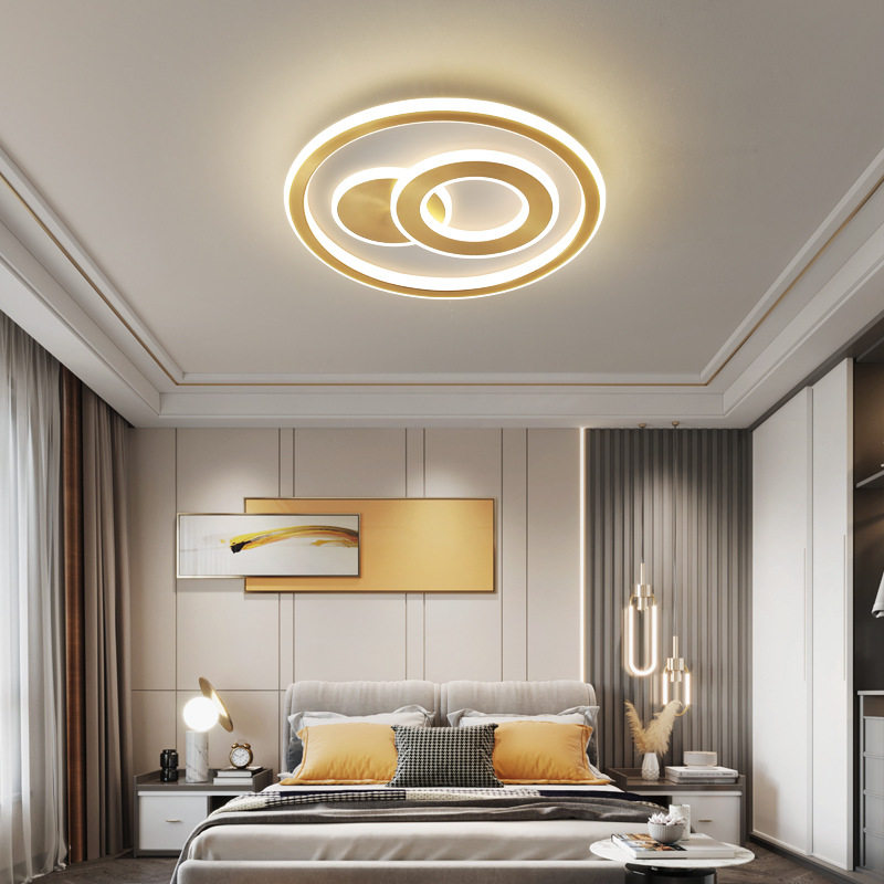 新款创意吸顶灯卧室后现代个性轻奢房间客厅全铜简约设计师灯具