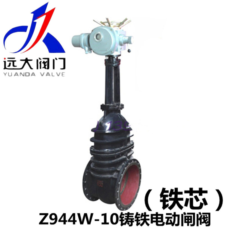 河北远大阀门Z944W-10铸铁电动双闸板法兰闸阀水开关DN40-DN400
