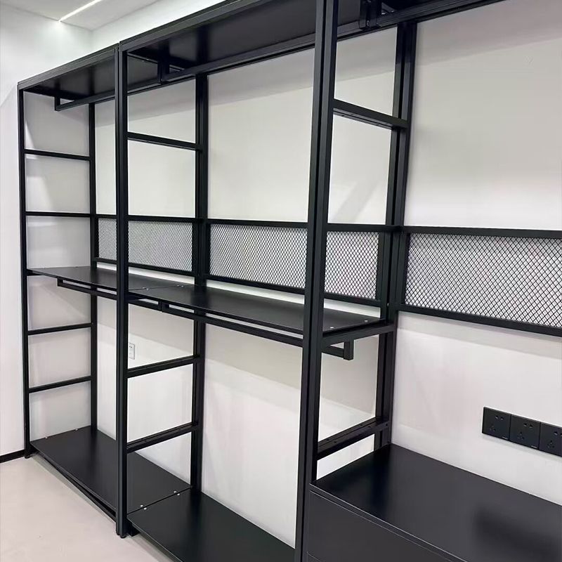 家用步入式金属衣柜卧室衣帽架落地挂衣架衣帽间组合立式铁艺架子