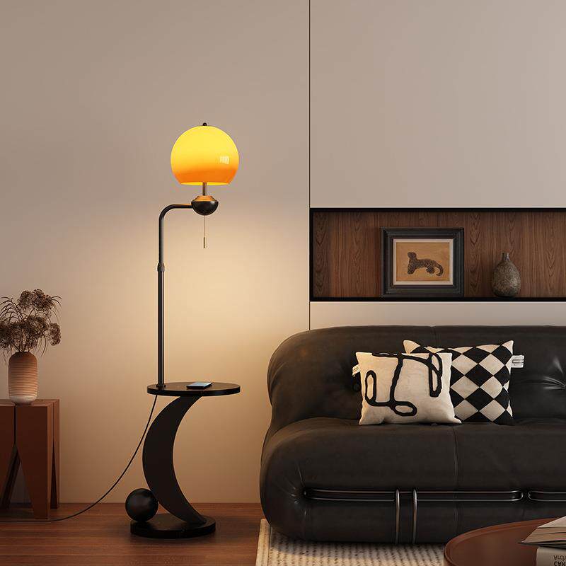 氛围落地灯客厅卧室沙发旁边几轻奢艺术法式中古复古奶油床头台灯