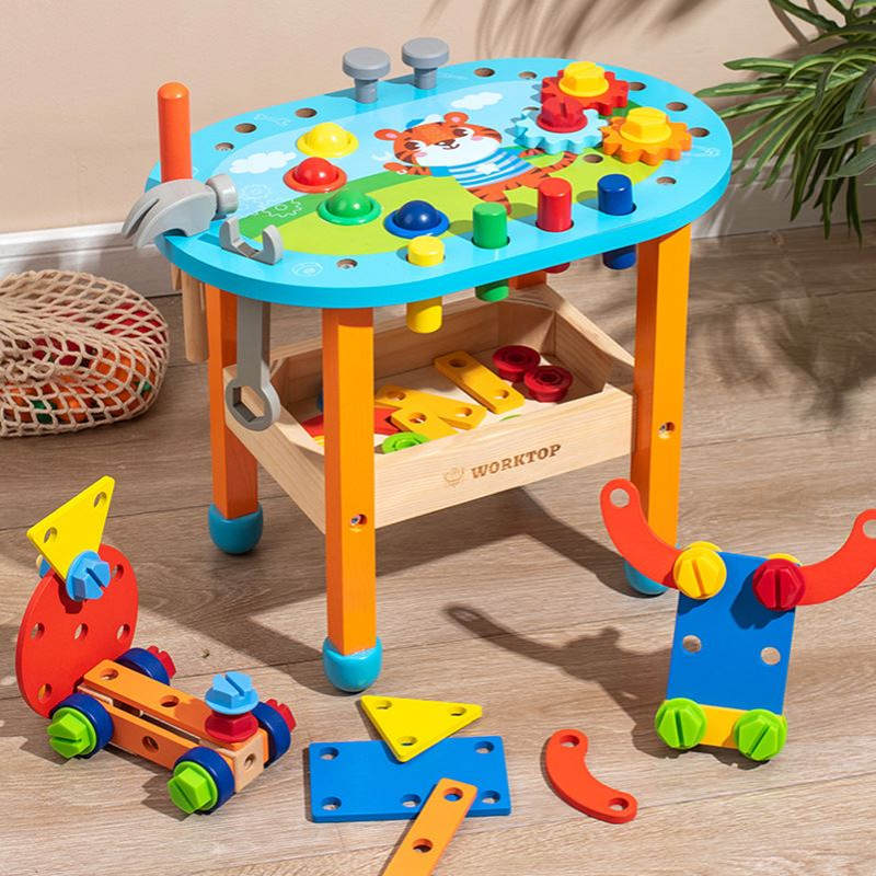 宝宝多功能可拆装卸修理工具台桌套装拧螺丝玩具儿童益智螺母组合