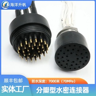 海洋升帆水密连接器 现在供应 36芯插头分6瓣提供更多水下连接方式