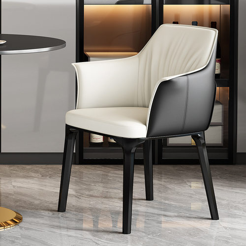 意式极简餐椅靠背椅现代简约家用餐厅软包椅设计师椅茶椅书桌椅