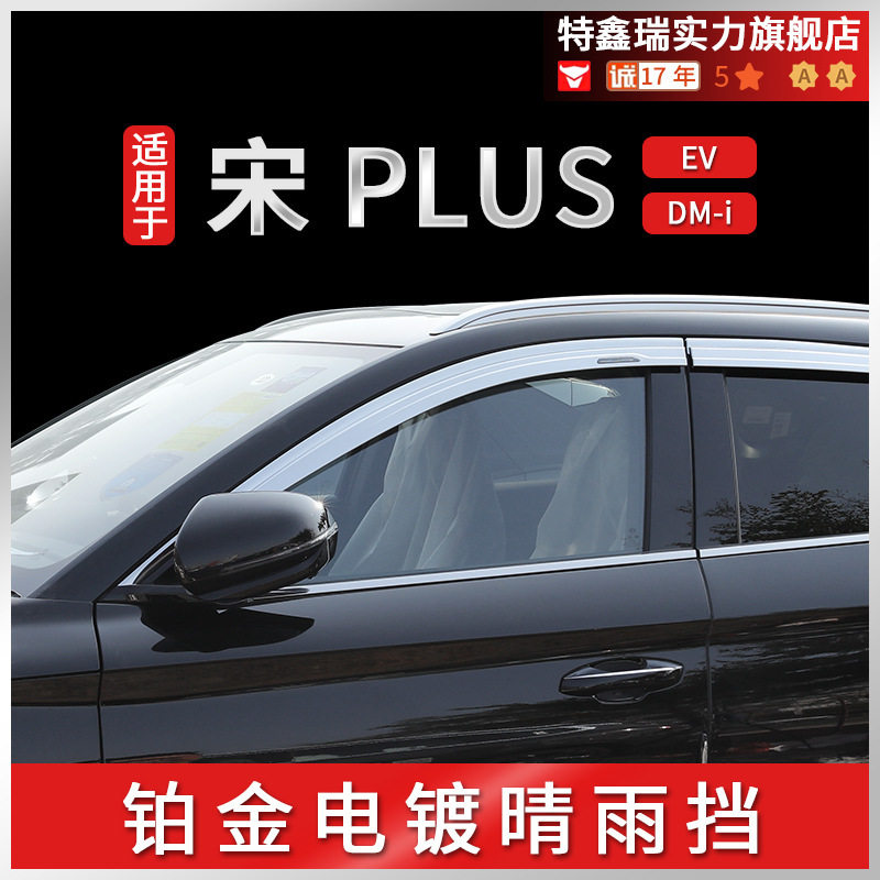 特鑫瑞适用比亚迪宋plus dmi雨眉改装铂金晴雨挡车窗挡雨板配件