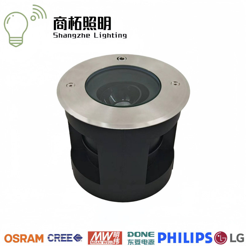 广场5W10W20W30W户外防水led圆形外调角度地埋灯 COB调角度埋地灯