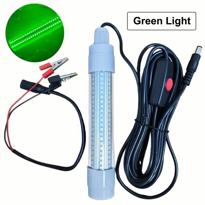 LED新款13W绿色防水诱鱼灯鱼缸照明灯AC12V24V36V电压
