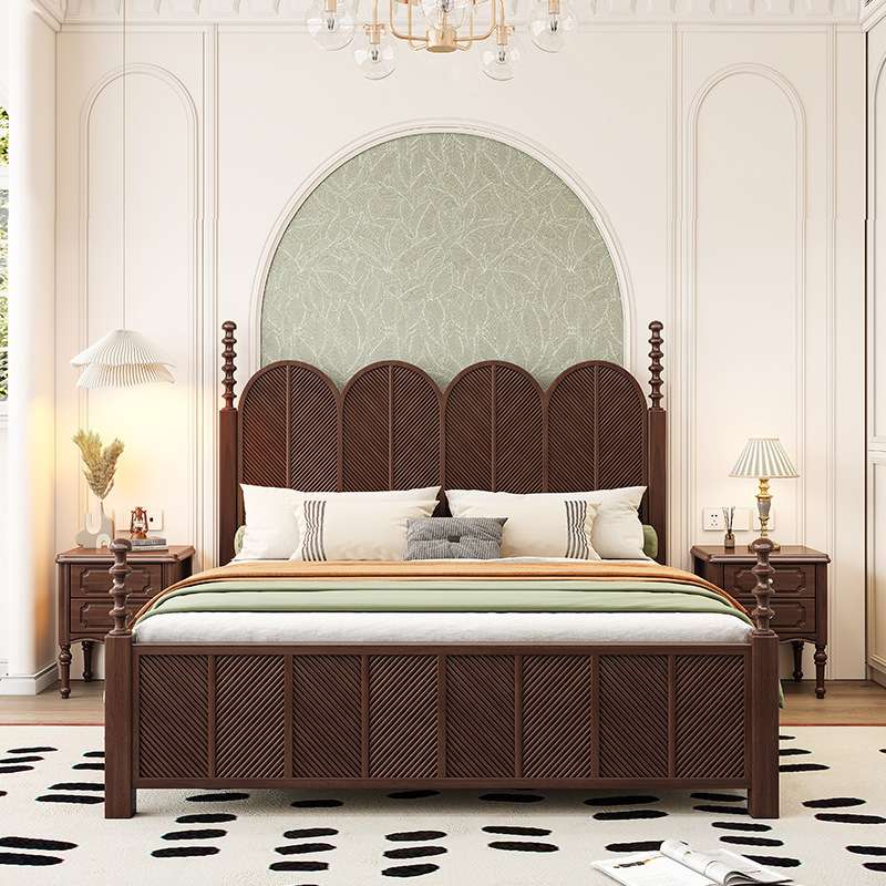 美式实木床复古风1米8法式床直销经典1米5主卧储物收纳双人床